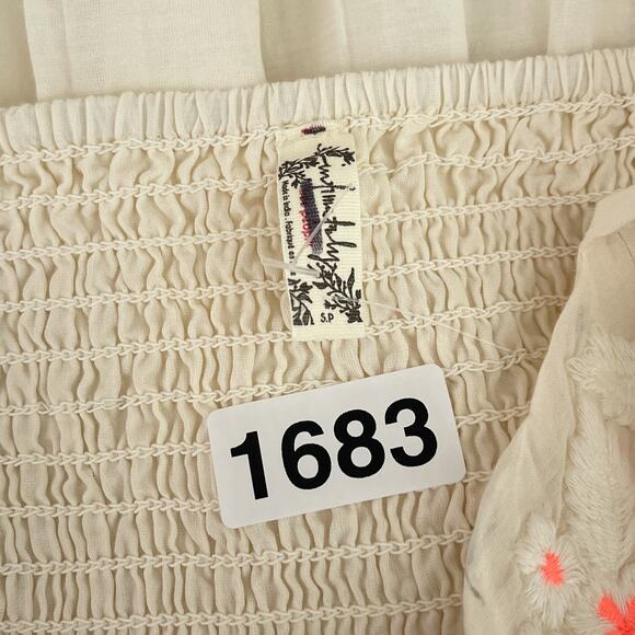 Free People Intimately Bed of Roses Babydoll Slip Dress Off White Women's Small - Picture 13 of 14